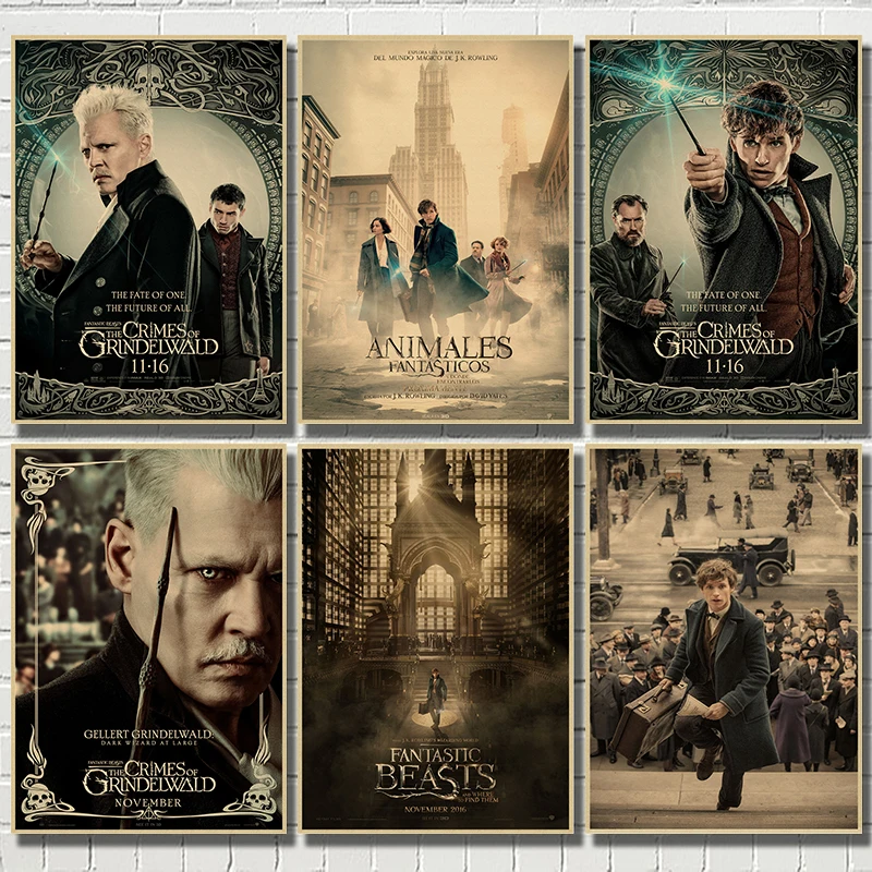 Fantastic Beasts And Where To Find Them Classic Movie Kraft Poster