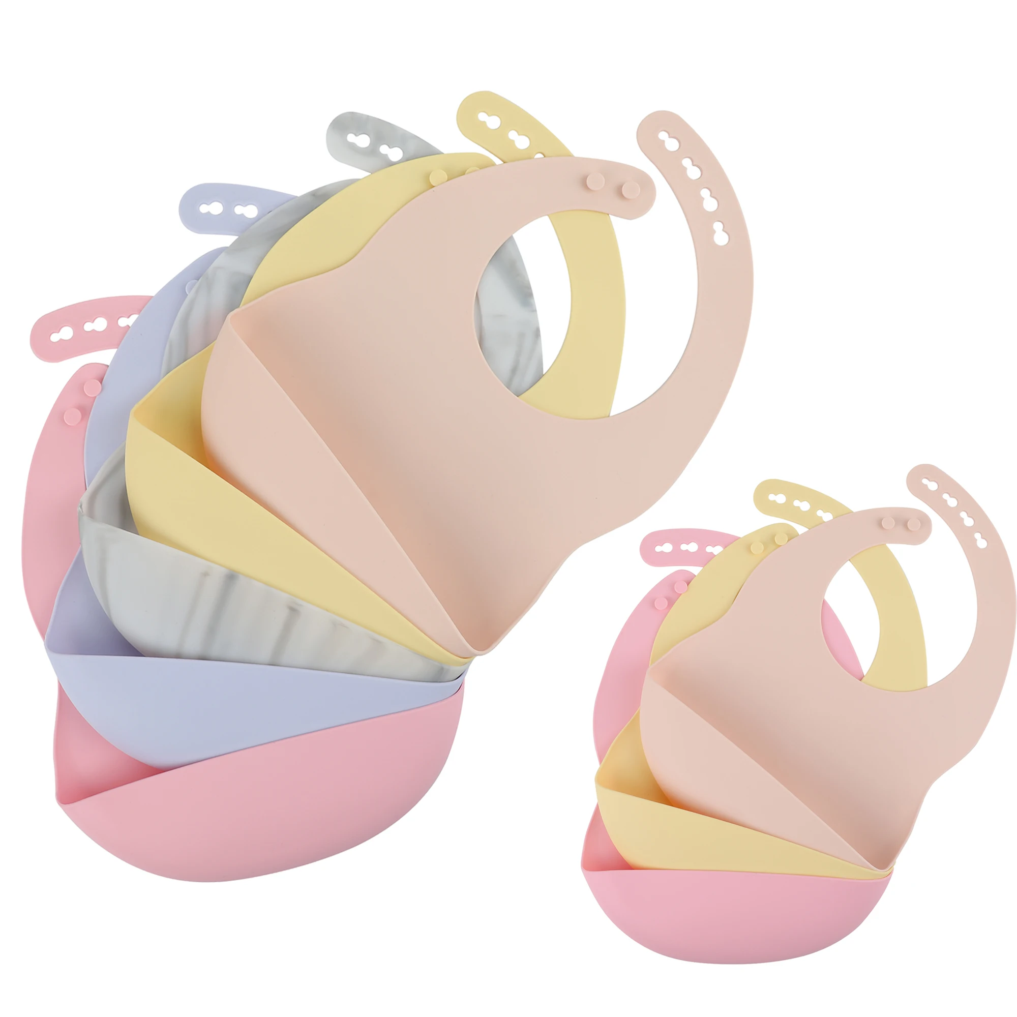 

1 Pc Silicon Baby Bibs Waterproof Solid Infant Bandana Bibs Newborn Feeding Burp Drooling Scarf Dropshipping 2020 Newly Hot