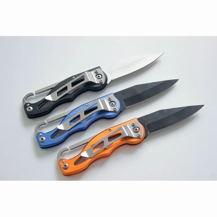 

Portable Pocket Knife Carabiner Parcel Box Open Pare Peel Survive Outdoor Folding Utility Knife Sharp Cutter Blade Self-defense