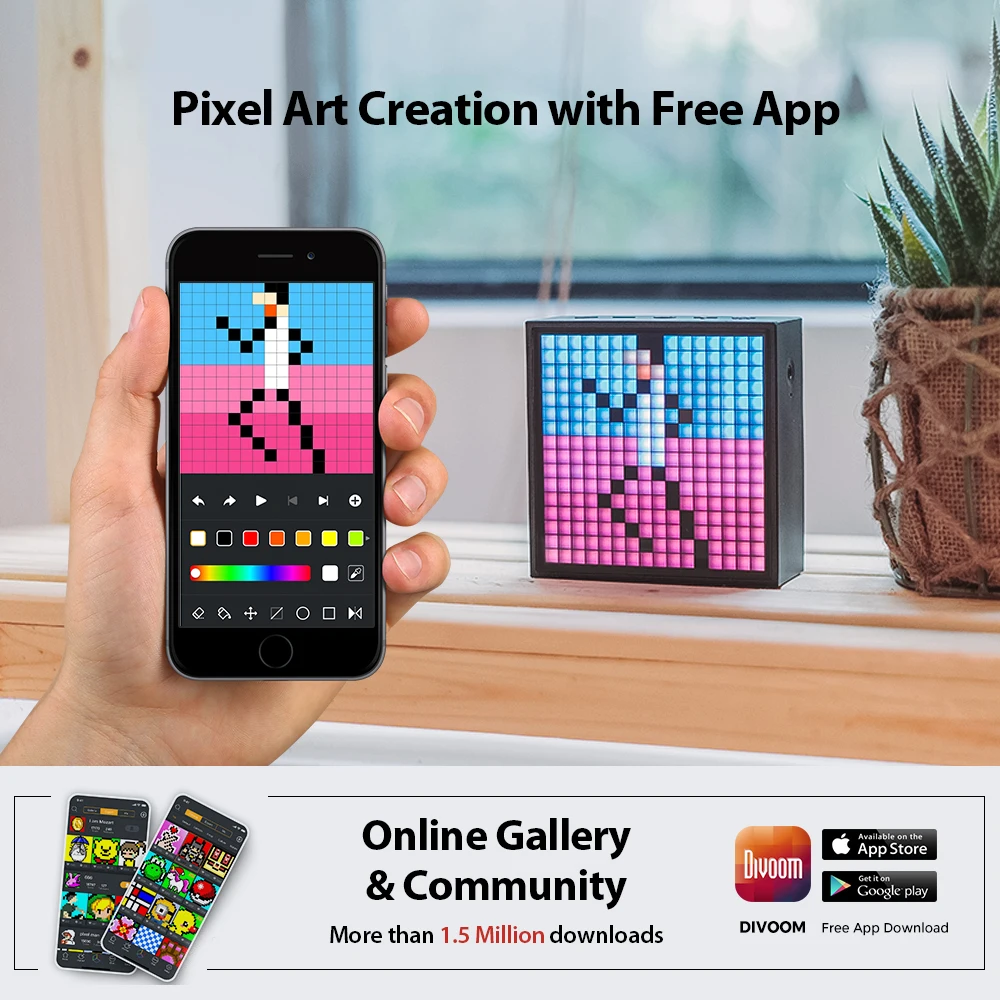 Günstige Divoom Timebox Evo Bluetooth Tragbare Lautsprecher mit Uhr Alarm Programmierbare Led anzeige für Pixel Kunst Creation Einzigartige geschenk