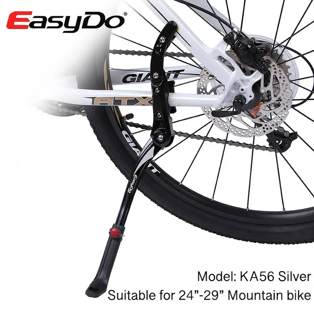 EasyDo 2"-29" MTB велосипед kickstand парковочная подставка горный велосипед Kickstand дорожный велосипедный боковой стенд Поддержка Регулируемый 34-41 см - Цвет: KA56-Silver