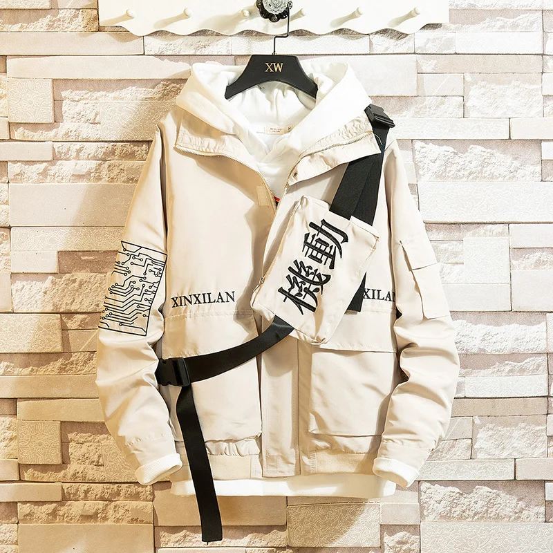 Новинка лета, Корейская версия, Мужская свободная повседневная куртка с капюшоном в стиле хип-хоп, M-2XL уличная одежда, скидка