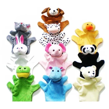 

10/12PCS Baby Kids Finger Animal Educational Story Toys Mini Short Plush Puppets Toys