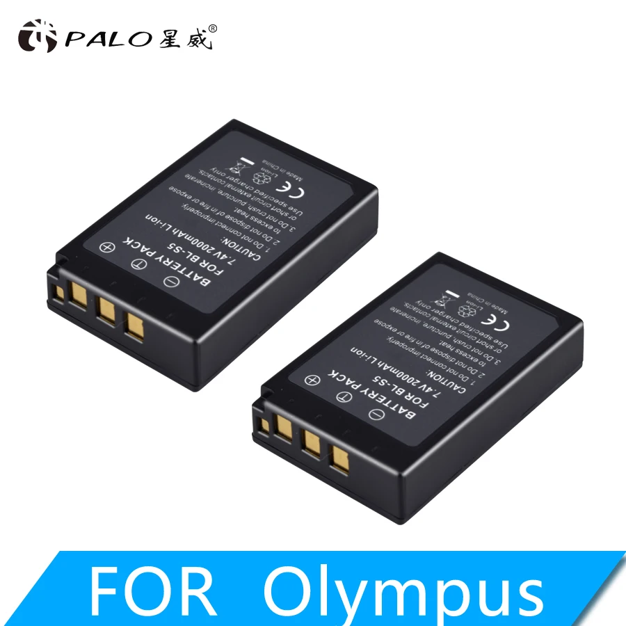 

PALO PS-BLS5 BLS-5 BL-S5 BLS-50 BLS50 battery 2000mAh For Olympus PEN E-PL2, E-PL5, E-PL6, E-PL7, E-PM2, OM-D E-M10, E-M10 II