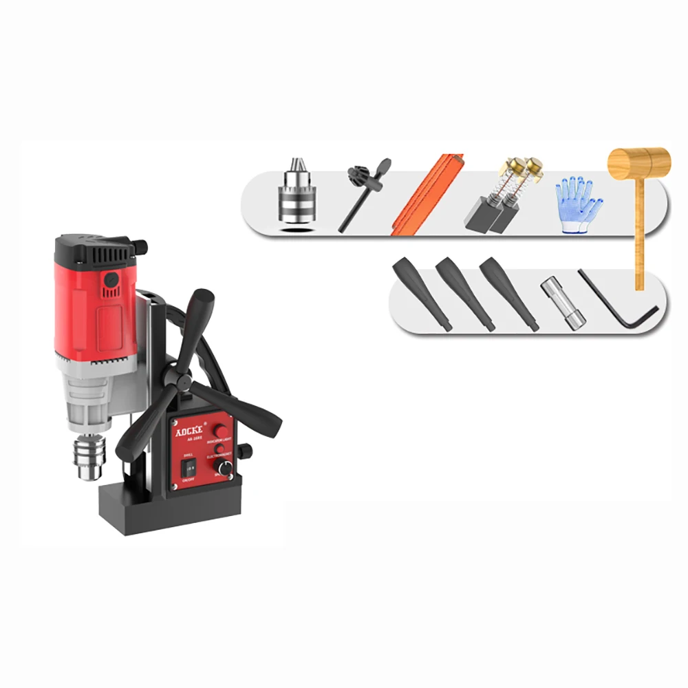 220V Reversible Magnetic Drill Bench Drilling Tapping Machine 0-790R/MIN Adsorption Magnetic Base Hollow Drill AX23RE Y
220V Reversible Magnetic Drill Bench Drilling Tapping Machine 0-790R/MIN Adsorption Magnetic Base Hollow Drill AX23RE Y
