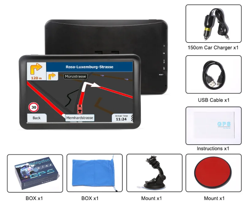 По DHL или FedEx 5 шт. gps навигационное устройство 9 дюймов HD конденсатор lincoln 8G 256MB спутниковая голосовая навигация Navitel Европа