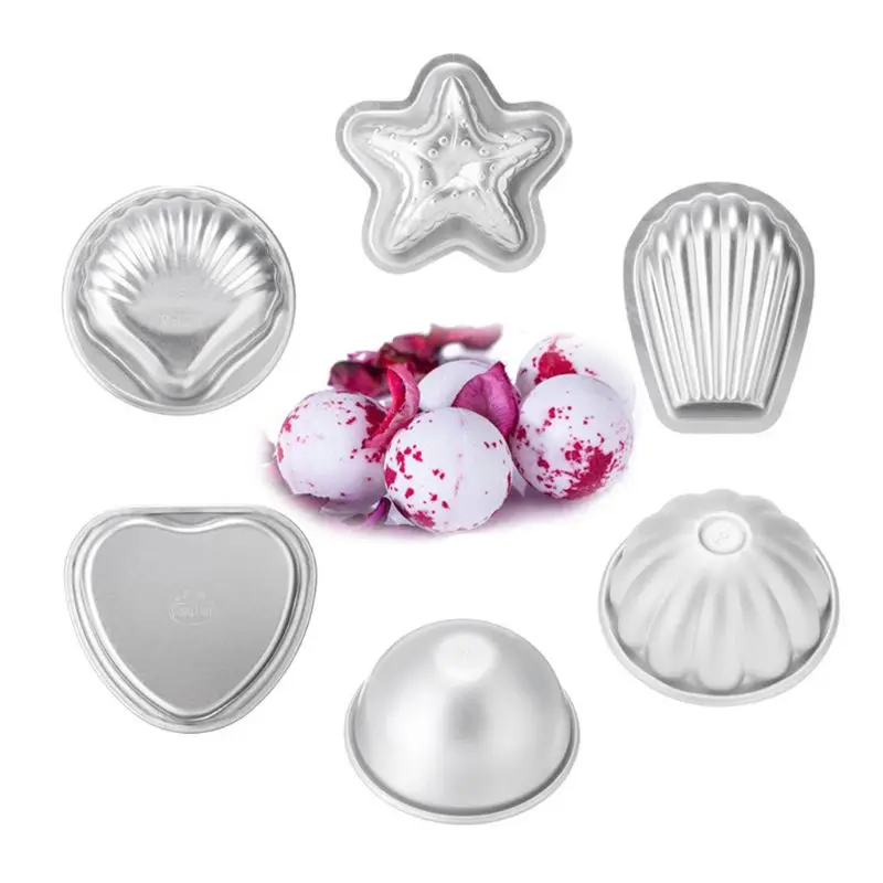 16PCS 6 Style DIY Metal Bath Bomb Mold Crafting Bath Bombs Handmade Soaps & Cake