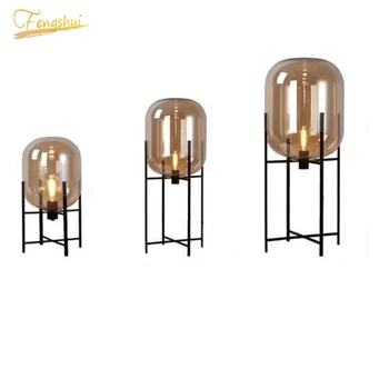 

Nordic LED Floor Lamp Lighting Modern Glass Floor Lamp Minimalist Stand Lamp Restaurant Kitchen Floor Lights Bedroom Home Lamp