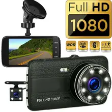 4,0 дюймов Автомобильный видеорегистратор Камера с ips экраном Full HD 1080P Авто регистратор двойной объектив ночное видение камера заднего вида