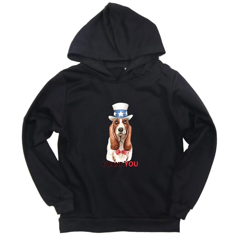 New Dog Print Boys Girls Hoodies Black Gray Red Sweatshirt Toddler Baby Hooded Casual Streetwear Children Autumn Clothing - Цвет: Hoodies 17