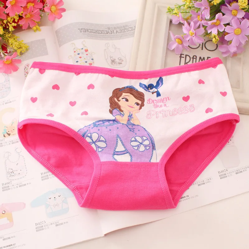 4pcs/set New Cotton Boxer Briefs princess Girls Underwear Children Kids Baby cartoon Panties Underpants 2-12year child