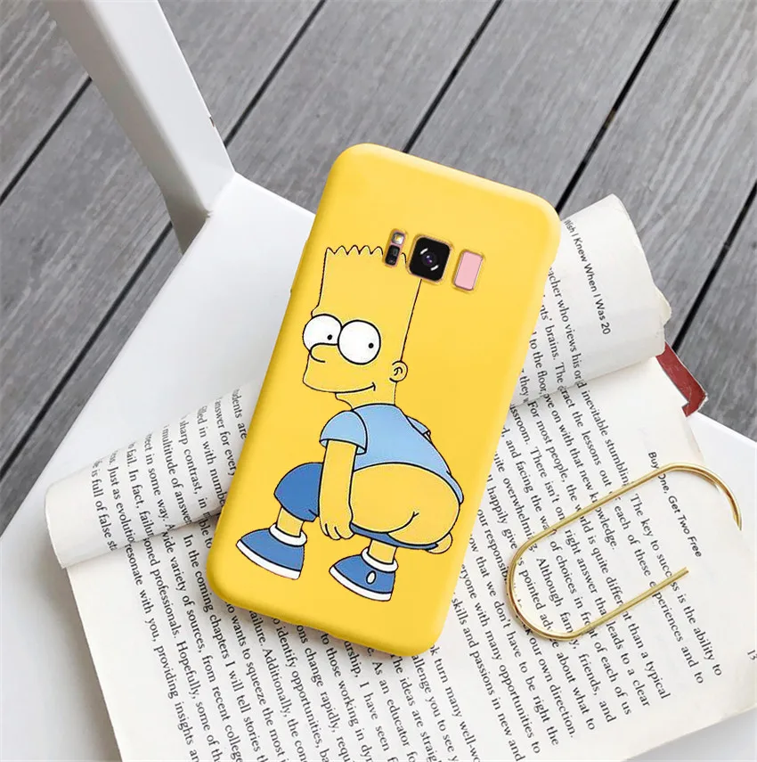 Забавный чехол для телефона Homer J. Simpson, Черный силиконовый чехол для Samsung Galaxy S8 s9 plus s10 plus note 9, Мягкая матовая задняя крышка с рисунком, сумка