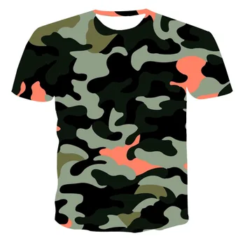 

2020 Summer fashion Newest 3d Camouflage T-shirt Men Short sleeve shirt interesting tops Casual tee Mens Hip hop Clothing