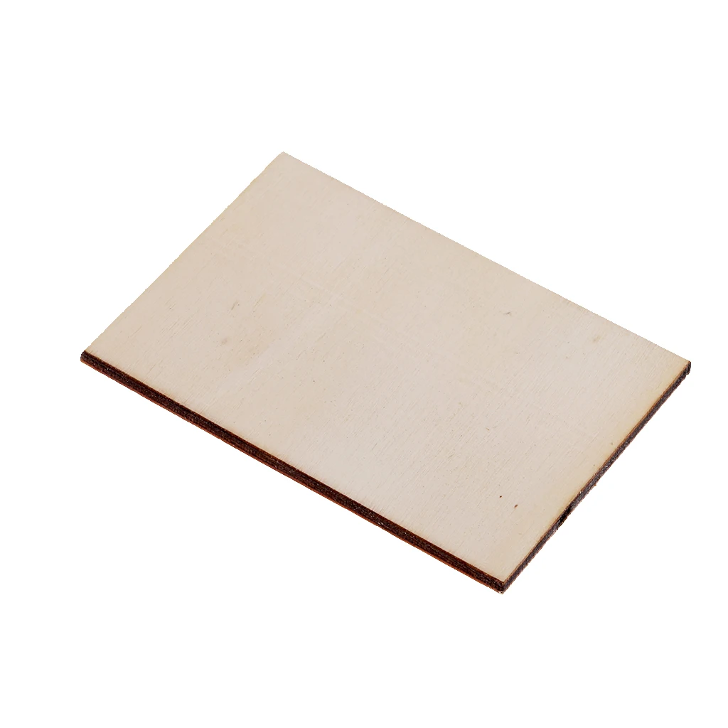 10pieces Veneer Sheets (3x2inch), Woodcraft Construction Kit for Kids DIY Wooden Veneer for CNC Cutting & Wood Buring Projects