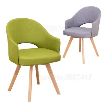 

Nordic chair solid wood single modern minimalist adult dining chair home computer stool back coffee desk desk