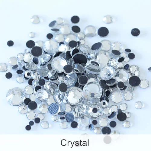 Crystal Стразы DMC с горячей фиксацией, много цветов, стразы из стекла, стразы для свадьбы Y0002 - Цвет: Crystal
