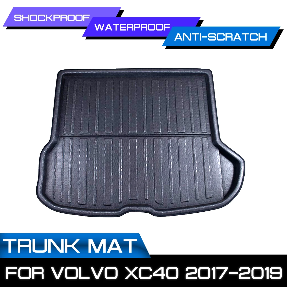 

For Volvo XC40 2017 2018 2019 Car Rear Trunk Cargo Mat Auto Boot Liner Tray Floor Sheet Carpet Mud Protector Waterproof