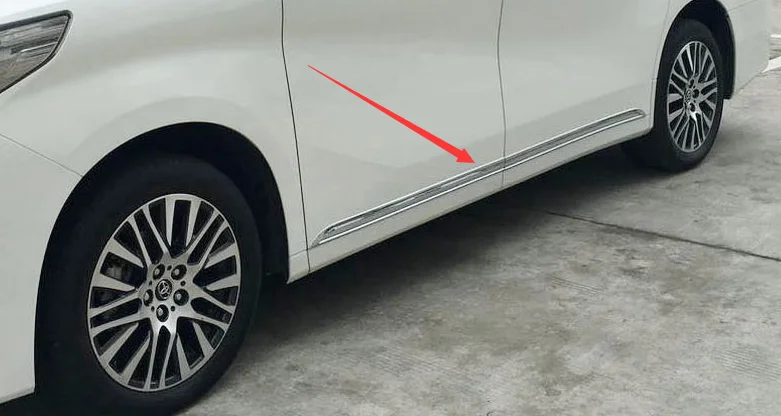 4 шт. ABS Хромированная боковая Накладка для Toyota Alphard
