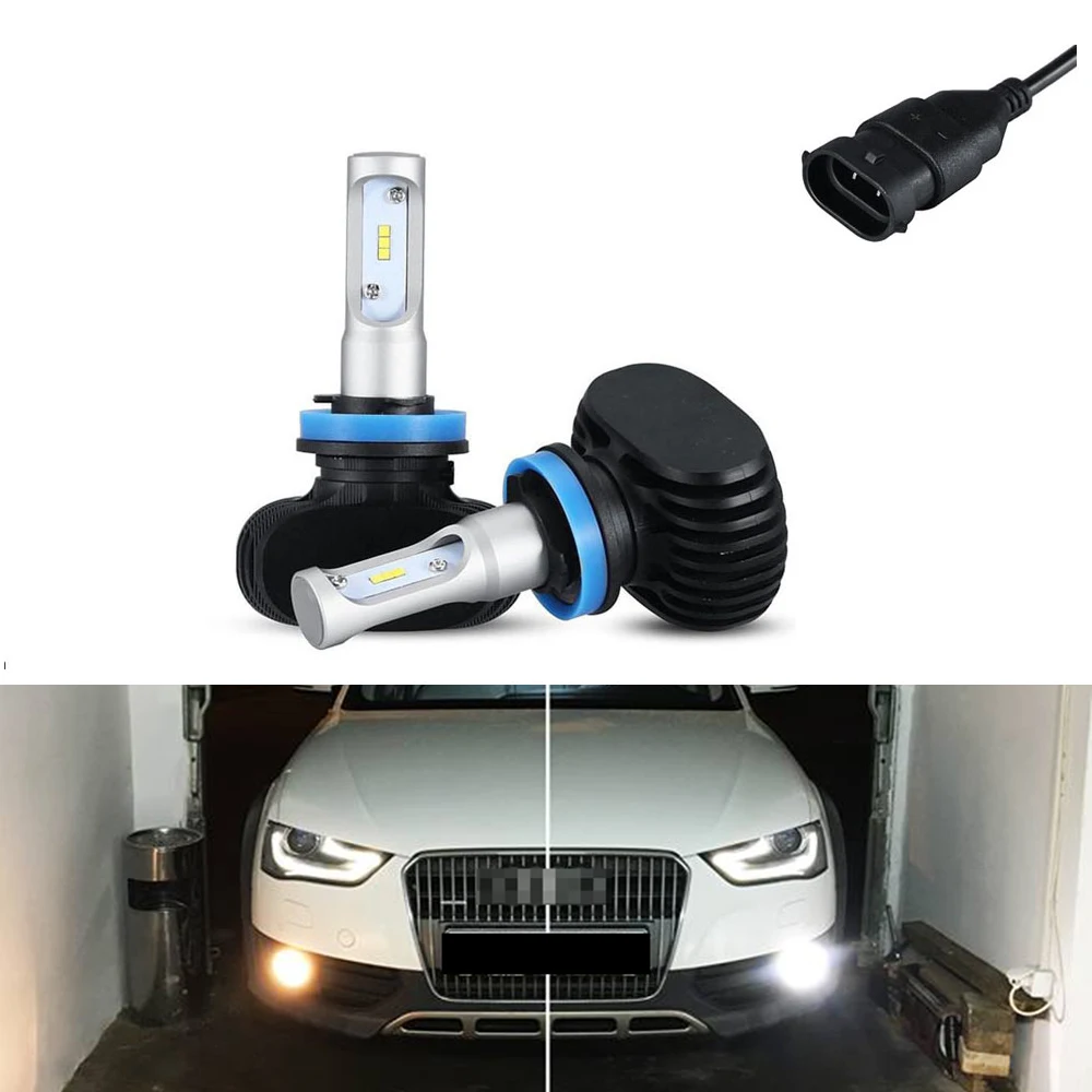 Высокомощный наконечник H8 / H9 50 Вт 8000 лм для Audi A4 B8.5 B8 Facelift Allroad (2013)|Передние LED-фары