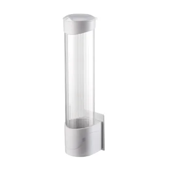 

Wall Mounted Cup Dispenser Holder Disposable Paper Cup Storage Rack Water Dispenser Anti-Dust Cover For Paper Cups - White Black
