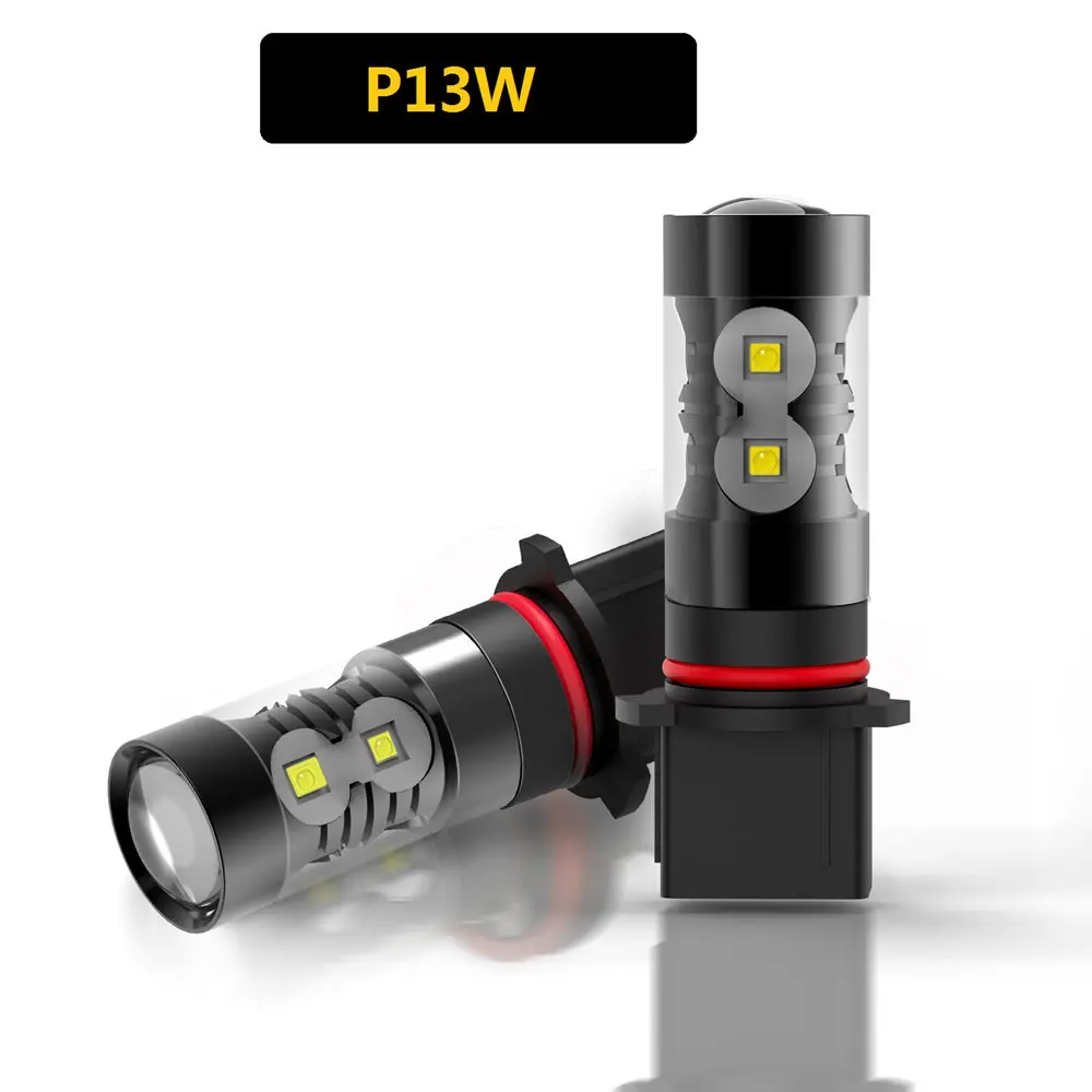 2 шт. 1400LM H8 H11 H27 Led 880 881 P13W H7 светодиодные лампы PSX26W H27W H16 5202 H3 6000K белый автомобиль противотуманные фары Дневные ходовые авто светодиодные лампы 12V