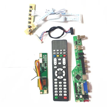 

For ITUX97C/H/SLVDS 1CCFL 30-Pins HDMI VGA USB AV RF keyboard+Remote+Inverter T.V56 drive card board LCD panel monitor DIY kit