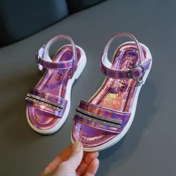 

Summer Boys Girls Sandals Kids Shoes Beach Children Sandals Open-Toe Sequins Breathable School Sport sandalia For Girls