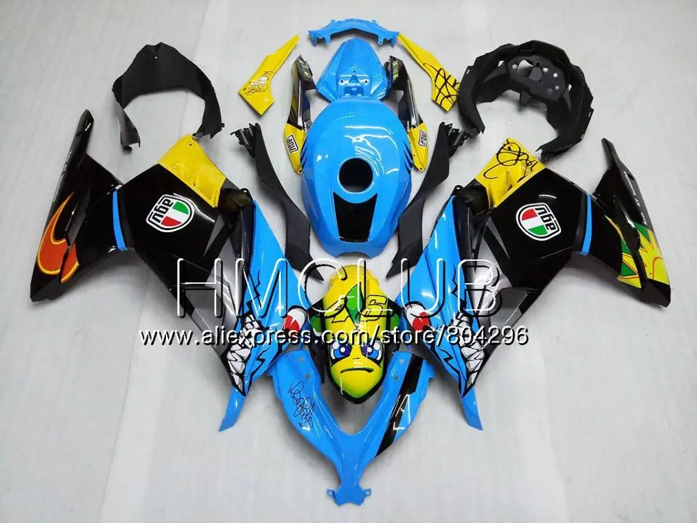 Инъекции для KAWASAKI NINJA ZX3R EX 300 ZX 300R 2013 10JK. 0 EX300 ZX-3R ZX300R 13, 14, 15, 16 лет обтекатель Акула Рыба - Цвет: No. 6