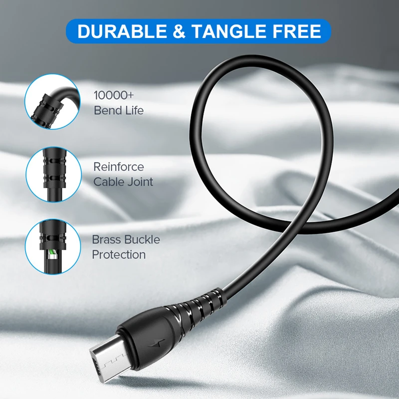 TPE Micro USB кабель быстрой зарядки для xiaomi redmi Android кабель для передачи данных для мобильного телефона для huawei oppo Смартфон usb зарядный шнур