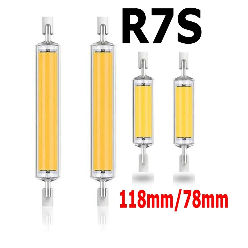 High Power R7S LED COB Glass 78mm 5W 8W Spotlight 118mm 10W 20W Lamp Bulb Tube AC 220V 110V Replace Halogen Light | Лампы и освещение