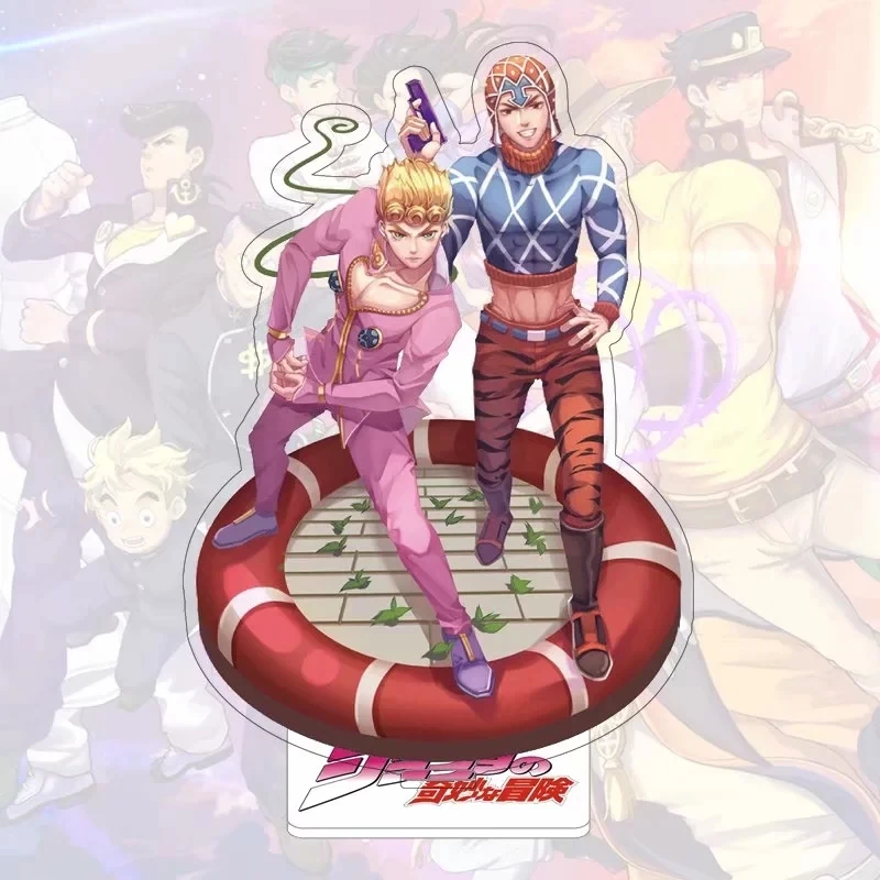 JOJOs Bizarre Adventure Giorno Giovanna Anime Acrylic Stand Figure Desktop Collection Model Toy Doll Gifts Cosplay | Игрушки и хобби