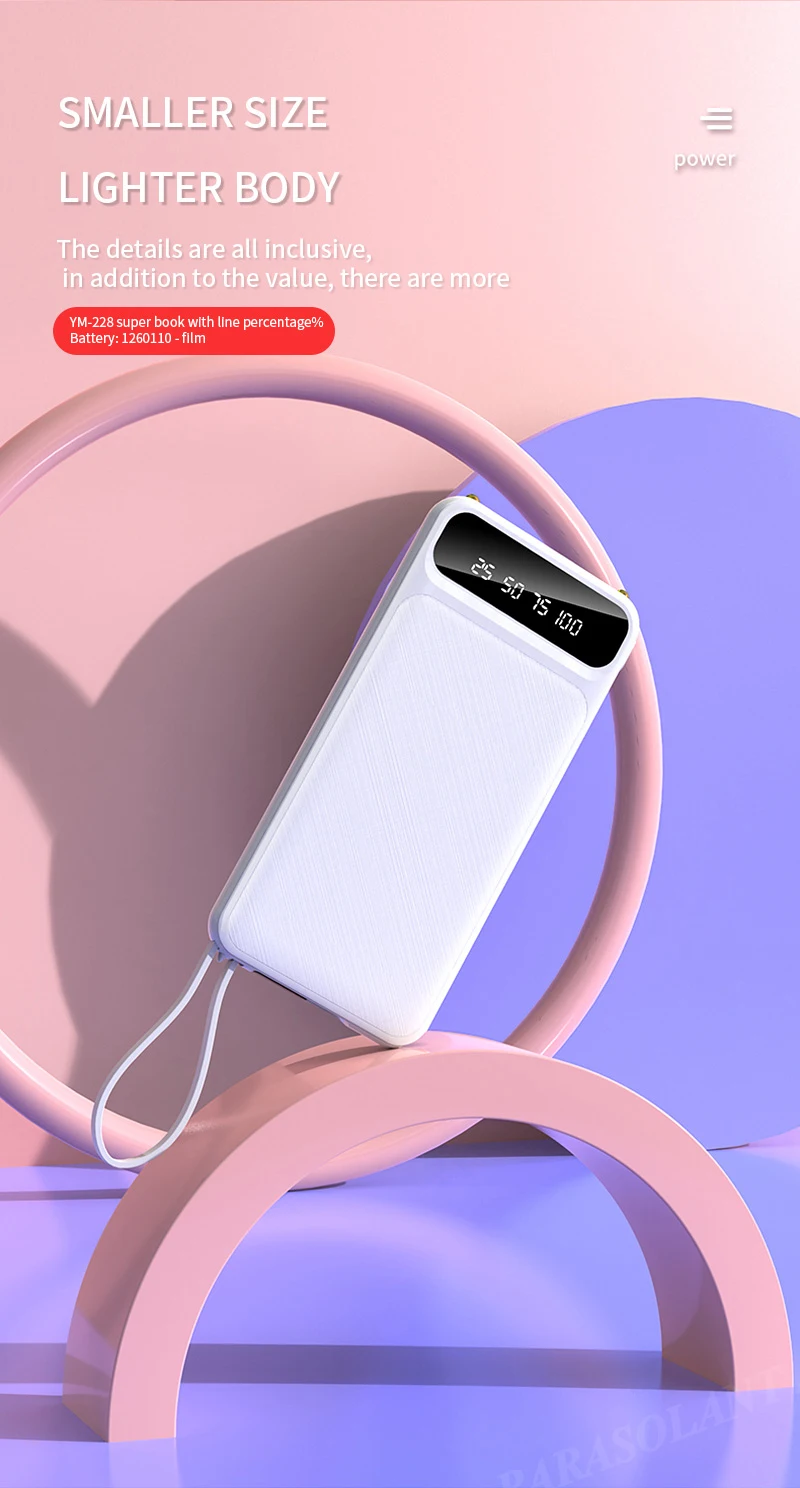 10000mAh Power Bank Portable Charging External Battery Power Bank Dual Usb Fast Charge Small Charging Treasure For Xiaomi