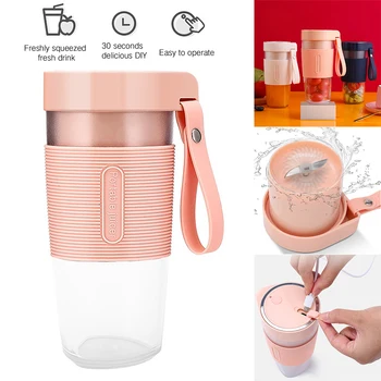 

Mini Portable Juice Cup Juicer USB Charging Waterproof Water Bottles Drinking Bottle Drinkware Electric Juice Stirring Cup 300ml