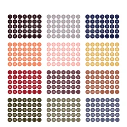 Pegatinas coloridas de números redondos, 12 hojas, pegatinas de 365 días para 2021, Agenda de año completo, planificador, decoraciones, diario, suministros