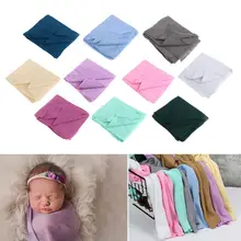 40*150 см детское одеяло для новорожденных, мягкое одеяло для пеленания, вязаное крючком одеяло, реквизит для фотосессии