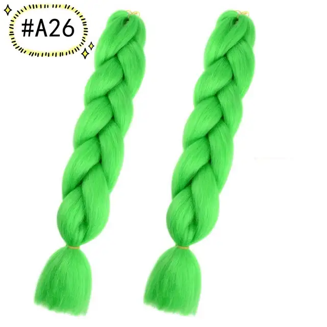 Jumbo Braiding Hair Extensions Kanekalon Braiding Hair 24 Inch Ombre Multiple Tone Colored Synthetic Hair for Women A26