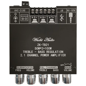 

ZK-TB21 TPA3116D2 Bluetooth 5.0 Subwoofer Amplifier Board 50WX2+100W 2.1 Channel Power o Stereo Amplifier Board