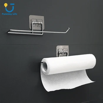 

Kitchen Paper Holder Hanger Tissue Roll Towel Rack Bathroom Stainless Steel Towel Rack Storage Hanger Hardware