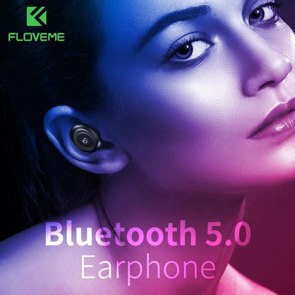 FLOVEME Mini TWS Bluetooth 5,0 наушники беспроводные наушники спортивные наушники стерео звук вкладыши с двойным микрофоном зарядная коробка