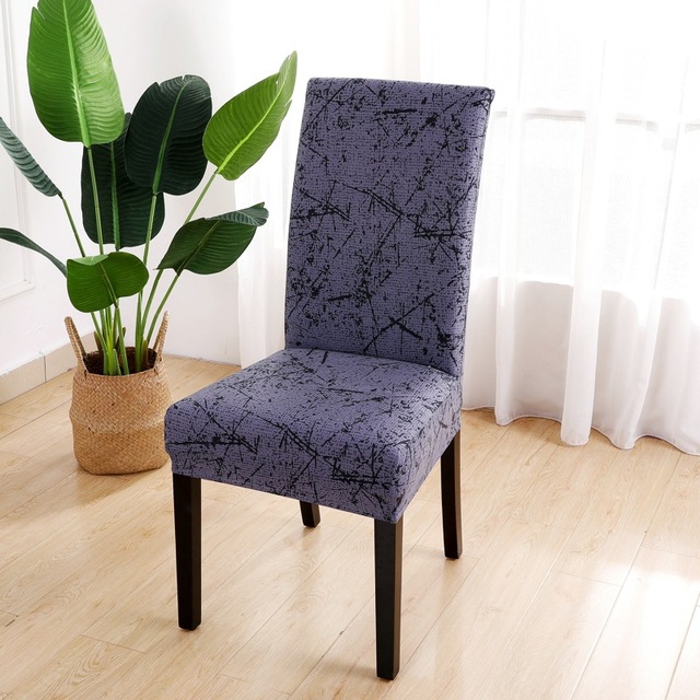 Series Chair Cover for Dining Room Banquet Hotel Kitchen Spandex Stretch Print Chair Covers Removable Washable Seat Decor