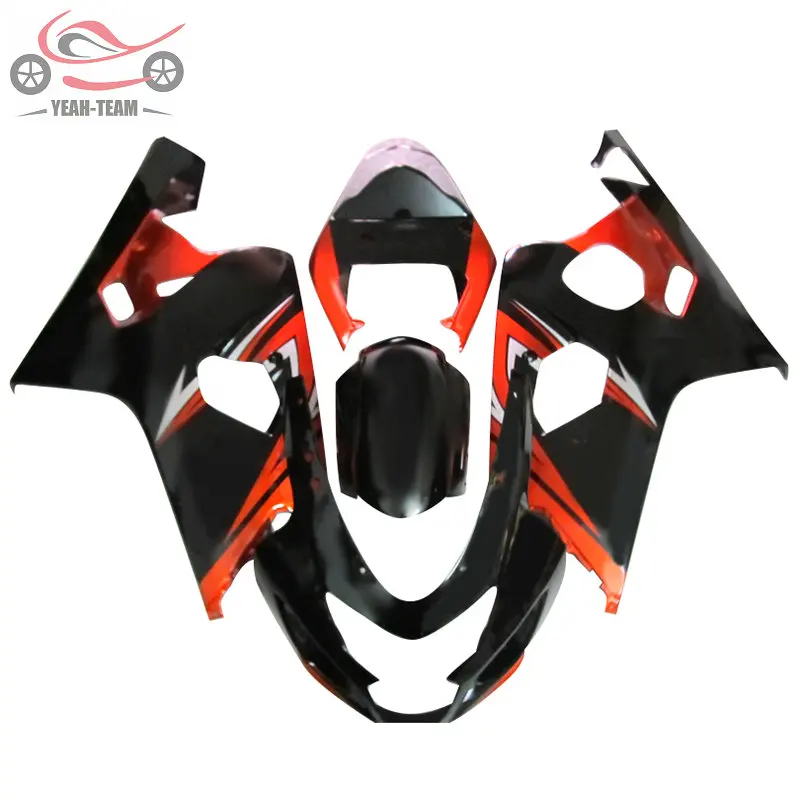 Набор обтекателей на заказ для Suzuki GSXR600 2004 2005 GSX R750 K4 04 05 GSXR 600 750 Черный Оранжевый обтекатель кузова мотоцикла