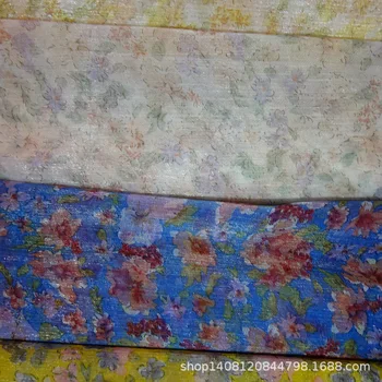 

Shirt Beach Skirt Long Skirts Cloth Semi-Permeable Brocade Silk Ruffled Printed Chiffon Fabrics Flash