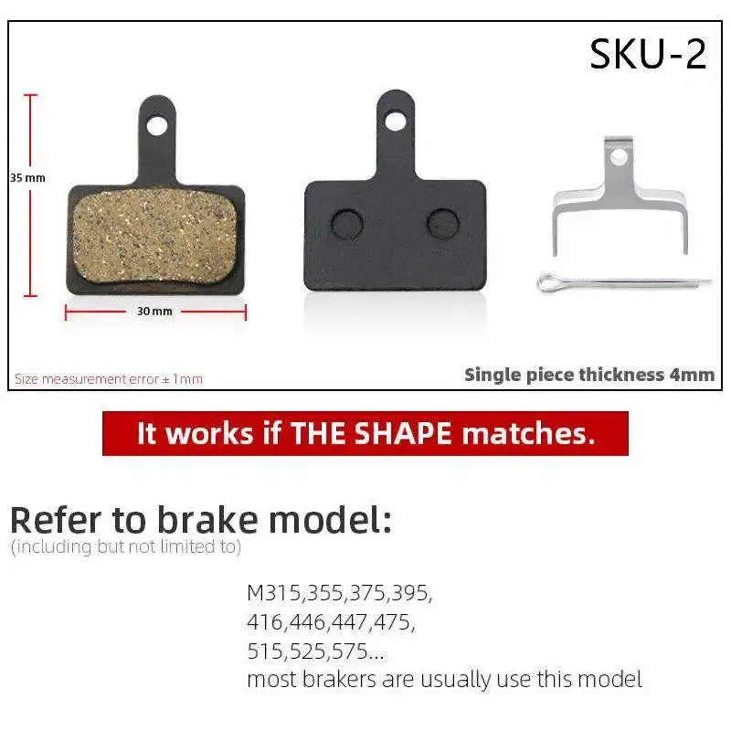 1/2/4 Paires De Plaquettes De Ein à Disque En Résine Pour Vélo Vtt Shimano B01S Br-Mt200 Mt400 201 M375 M395 M446 M485 Deore M515 M525 Ein De Vélo  18