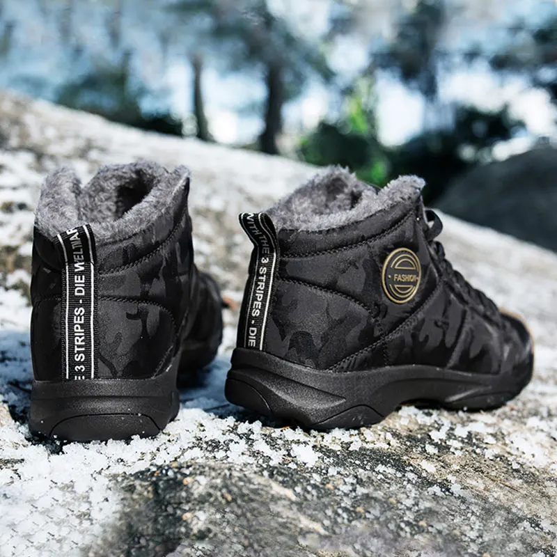 Мужская обувь для пеших прогулок Зимние мужские уличные ботильоны Militar Теплые