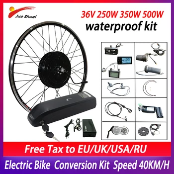 

250W 350W 500W Electric Bike Conversion Kit Motor Wheel Rear 20-29inch Brushless Hub Motor 500W 36V E Bike Motor Lithium Battery