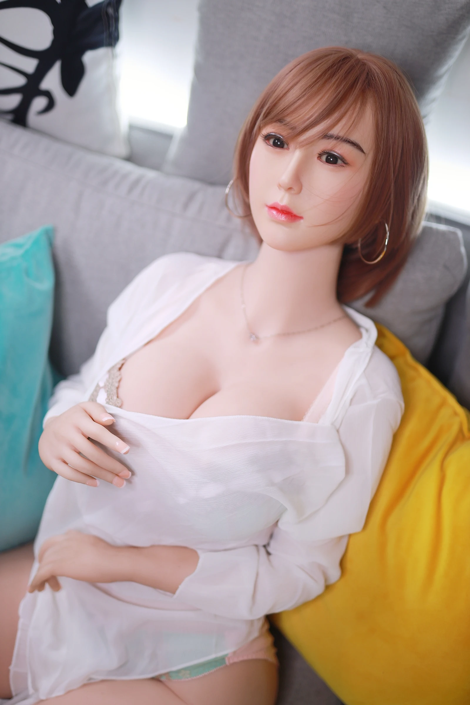 JY Xiaonuo 161cm Korean Face Implanted Hair Skeleton Silicone Real Jelly Big Boobs Love Doll Sex Doll For Adult Toys for Men 26 Hd2583e33aa6d4f339c6218f84b5d961bX