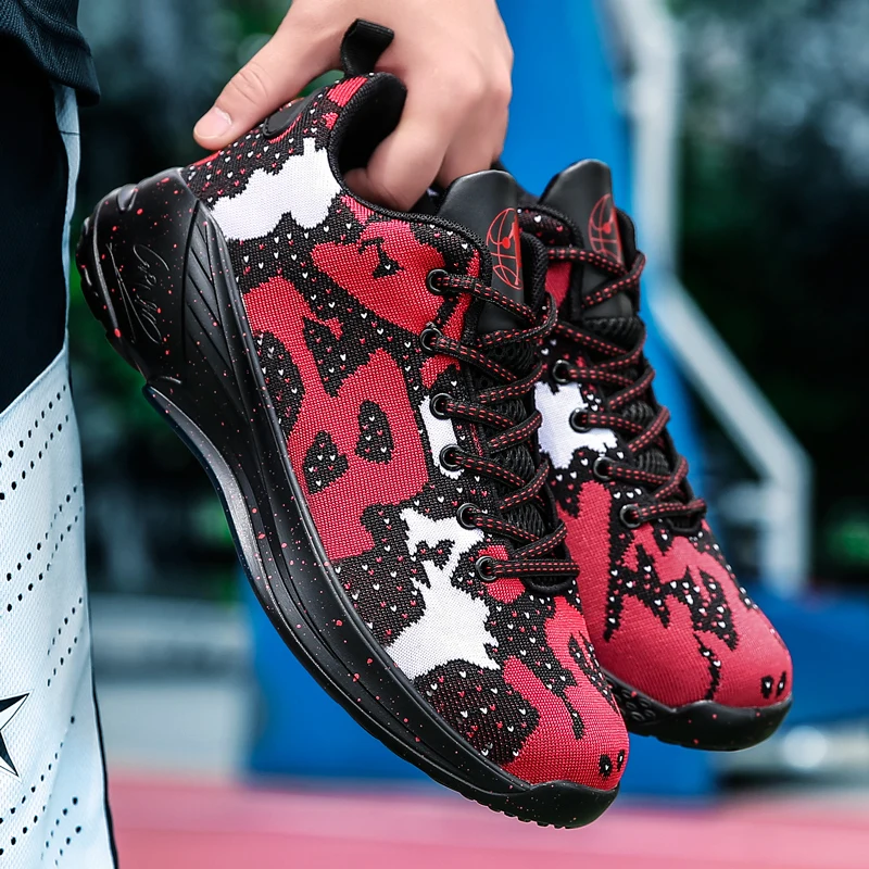 Мужские высокие баскетбольные кроссовки мужские амортизирующие легкие Баскетбольные Кроссовки противоскользящие дышащие, для активного