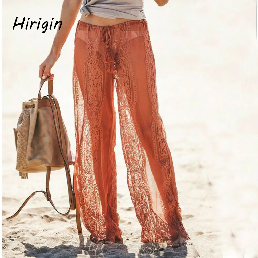 lace beach cover up pants