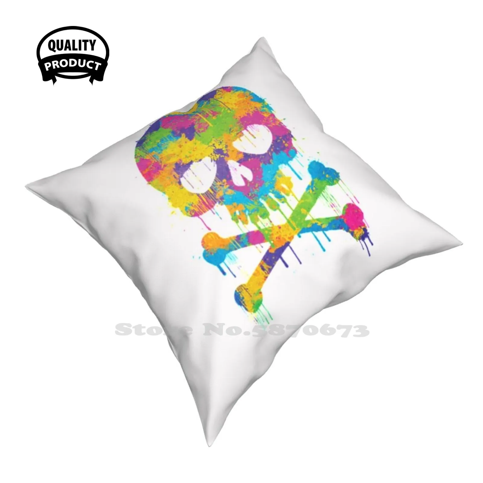 Skull Colors Throw Cushion Pillow Cover Skull Drawing Skull And Bones Skull Shaver Auricolari Wireless Skull Trooper Earbuds Skull