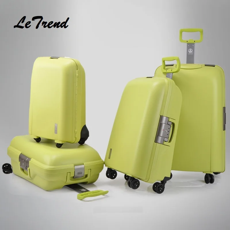 

Letrend High Quality Women Suitcases Wheel Rolling Luggage Spinner password Travel Bag 22 inch Trolley Fashion Women's Bags